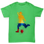 Boys Funny T Shirt Football Soccer Silhouette Colombia Boy's T-Shirt Age 12-14 Green