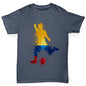 Novelty Tees For Boys Football Soccer Silhouette Colombia Boy's T-Shirt Age 3-4 Dark Grey