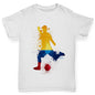 funny t shirts for girls Football Soccer Silhouette Colombia Girl's T-Shirt Age 12-14 White
