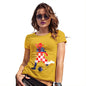 Funny T Shirts For Women Football Soccer Silhouette Croatia Women's T-Shirt Large Yellow