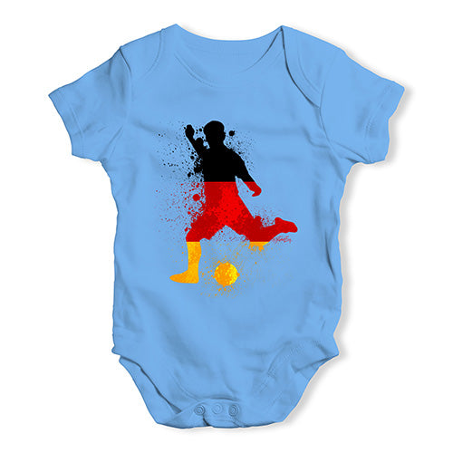 football Soccer Silhouette Germany Baby Unisex Baby Grow Bodysuit