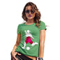 Womens Humor Novelty Graphic Funny T Shirt Football Soccer Silhouette Japan Women's T-Shirt Small Green
