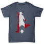 funny t shirts for boys Football Soccer Silhouette Peru Boy's T-Shirt Age 7-8 Dark Grey