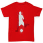 Boys Funny T Shirt Football Soccer Silhouette Peru Boy's T-Shirt Age 9-11 Red