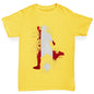 Boys funny tee shirts Football Soccer Silhouette Peru Boy's T-Shirt Age 7-8 Yellow