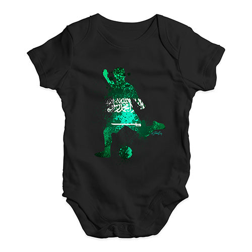 football Soccer Silhouette Saudi Arabia Baby Unisex Baby Grow Bodysuit