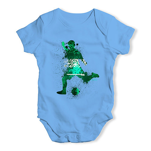 football Soccer Silhouette Saudi Arabia Baby Unisex Baby Grow Bodysuit
