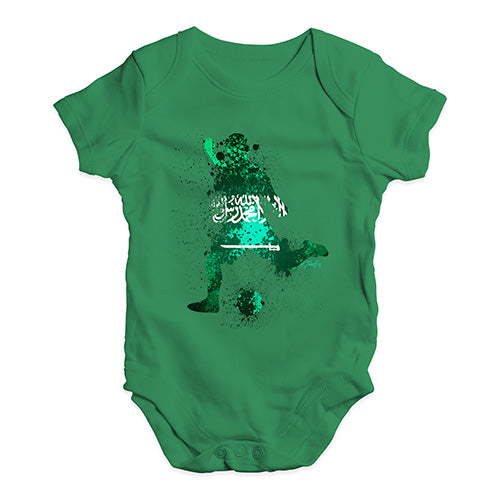 football Soccer Silhouette Saudi Arabia Baby Unisex Baby Grow Bodysuit