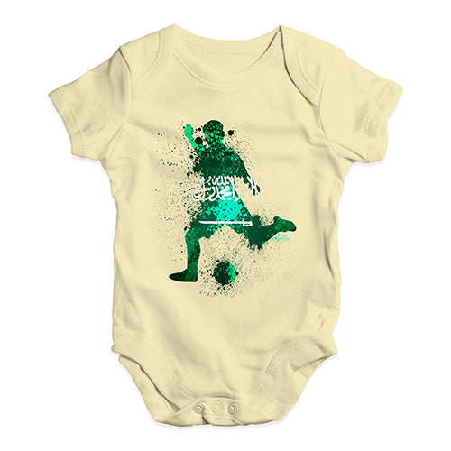 football Soccer Silhouette Saudi Arabia Baby Unisex Baby Grow Bodysuit
