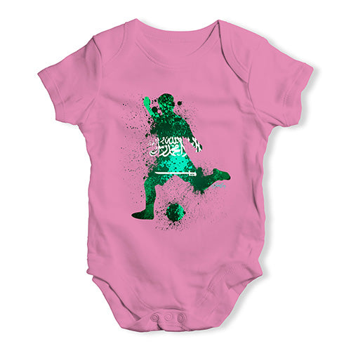 football Soccer Silhouette Saudi Arabia Baby Unisex Baby Grow Bodysuit