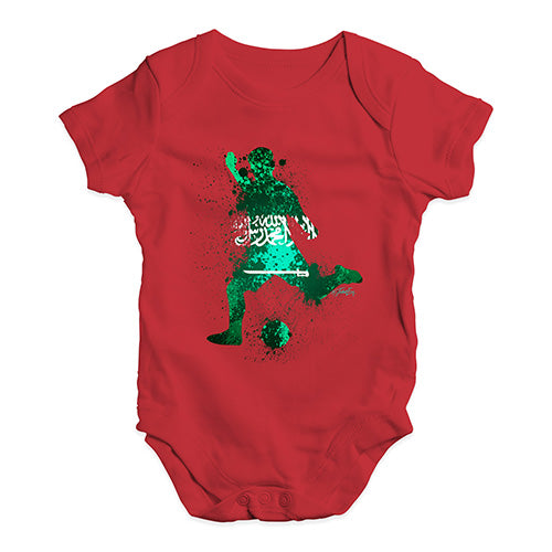 football Soccer Silhouette Saudi Arabia Baby Unisex Baby Grow Bodysuit