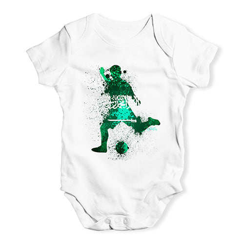 football Soccer Silhouette Saudi Arabia Baby Unisex Baby Grow Bodysuit