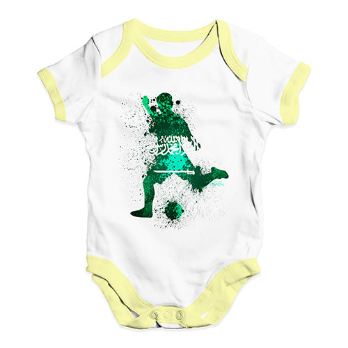 football Soccer Silhouette Saudi Arabia Baby Unisex Baby Grow Bodysuit