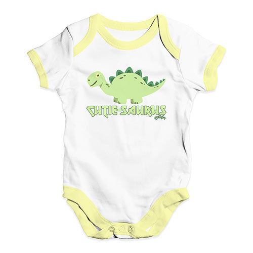 Cute-Saurus Cute Dinosaur Baby Unisex Baby Grow Bodysuit