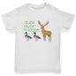 Kids Funny Tshirts Duck Duck Moose Girl's T-Shirt Age 7-8 White