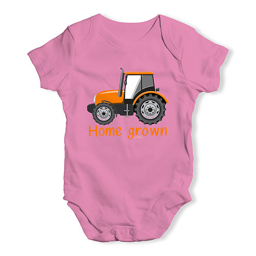 Home Grown Tractor Baby Unisex Baby Grow Bodysuit