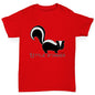 funny t shirts for girls little Stinker Skunk Girl's T-Shirt Age 5-6 Red