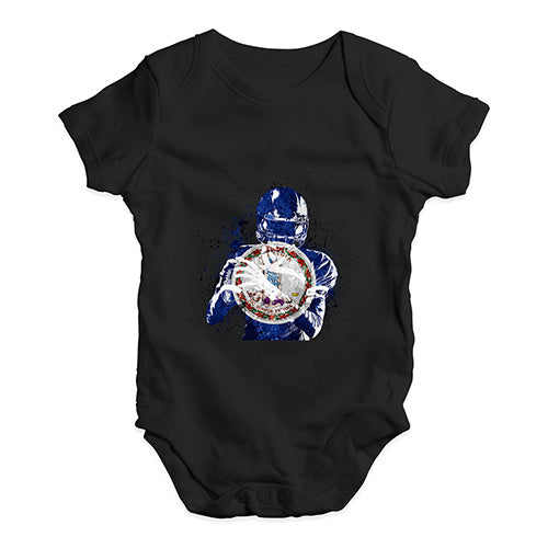 Virginia American Football Player Baby Unisex Baby Grow Bodysuit