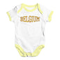 Belgium College Grunge Baby Unisex Baby Grow Bodysuit