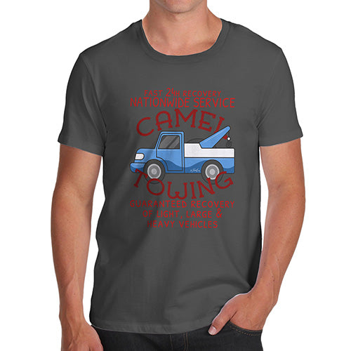 Mens T-Shirt Funny Geek Nerd Hilarious Joke Camel Towing Men's T-Shirt Small Dark Grey