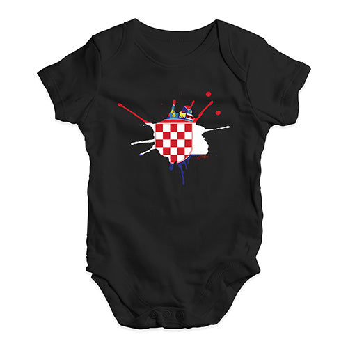 Croatia Splat Baby Unisex Baby Grow Bodysuit