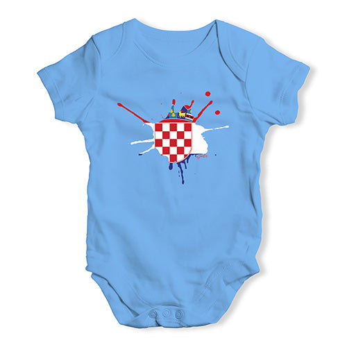 Croatia Splat Baby Unisex Baby Grow Bodysuit