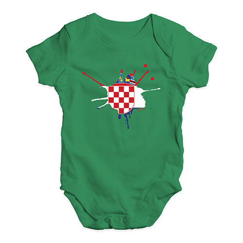 Croatia Splat Baby Unisex Baby Grow Bodysuit