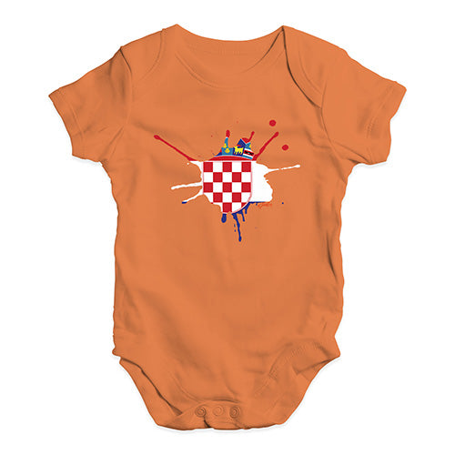 Croatia Splat Baby Unisex Baby Grow Bodysuit