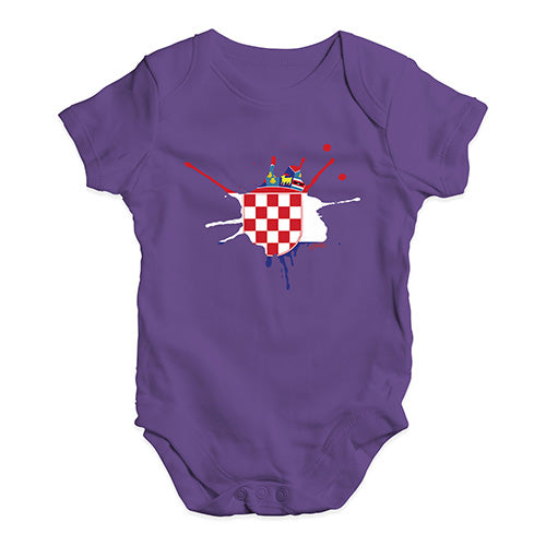 Croatia Splat Baby Unisex Baby Grow Bodysuit