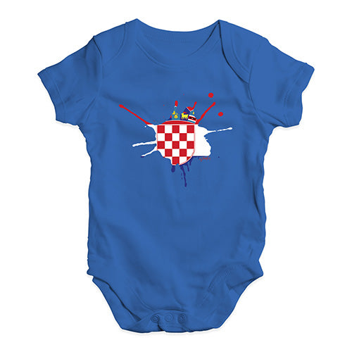Croatia Splat Baby Unisex Baby Grow Bodysuit