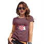 Funny T-Shirts For Women Sarcasm Croatia Splat Women's T-Shirt Small Burgundy