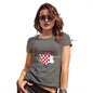 Funny Shirts For Women Croatia Splat Women's T-Shirt Small Khaki