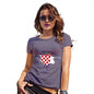 Novelty Gifts For Women Croatia Splat Women's T-Shirt Small Plum