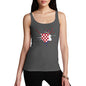 Novelty Tank Top Women Croatia Splat Women's Tank Top Large Dark Grey