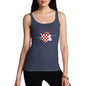 Funny Tank Top For Women Croatia Splat Women's Tank Top Medium Navy