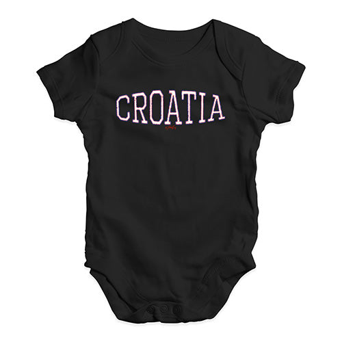 Croatia College Grunge Baby Unisex Baby Grow Bodysuit