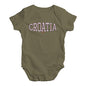 Croatia College Grunge Baby Unisex Baby Grow Bodysuit