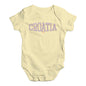 Croatia College Grunge Baby Unisex Baby Grow Bodysuit