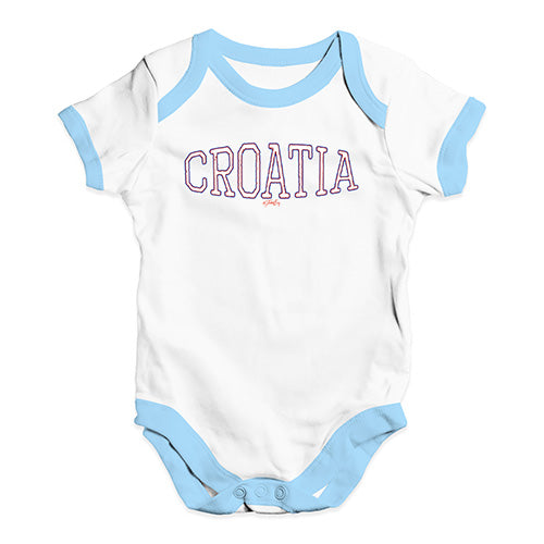 Croatia College Grunge Baby Unisex Baby Grow Bodysuit