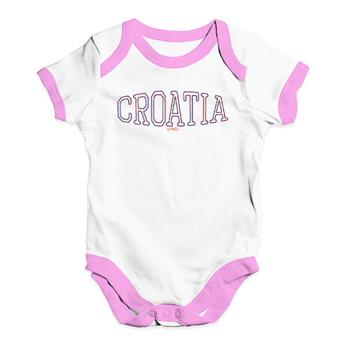 Croatia College Grunge Baby Unisex Baby Grow Bodysuit