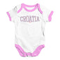 Croatia College Grunge Baby Unisex Baby Grow Bodysuit