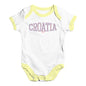 Croatia College Grunge Baby Unisex Baby Grow Bodysuit