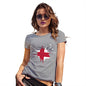 Womens Novelty T Shirt Christmas England Splat Women's T-Shirt X-Large Light Grey
