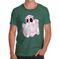 Funny T-Shirts For Men Sarcasm Floral Ghost Men's T-Shirt Large Bottle Green