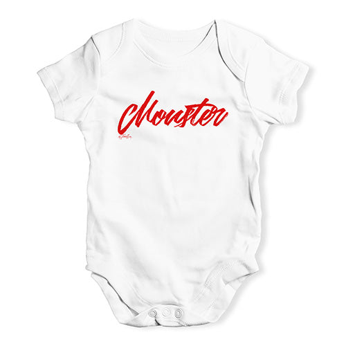 Monster Red Script Baby Unisex Baby Grow Bodysuit