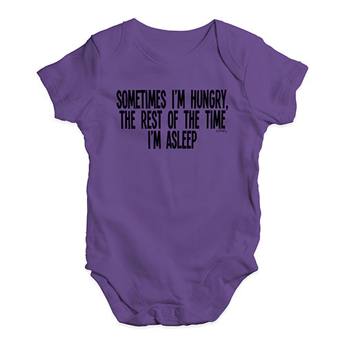 Sometimes I'm Hungry Baby Unisex Baby Grow Bodysuit