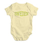Sweden College Grunge Baby Unisex Baby Grow Bodysuit