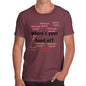 Mens Novelty T Shirt Christmas Where's Your Head At Again? Men's T-Shirt Small Burgundy