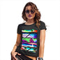 Funny Tshirts For Women Neon Beach Cutouts Women's T-Shirt Small Black