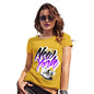 Womens Novelty T Shirt Christmas Bronx New York Sneakers Women's T-Shirt Small Yellow